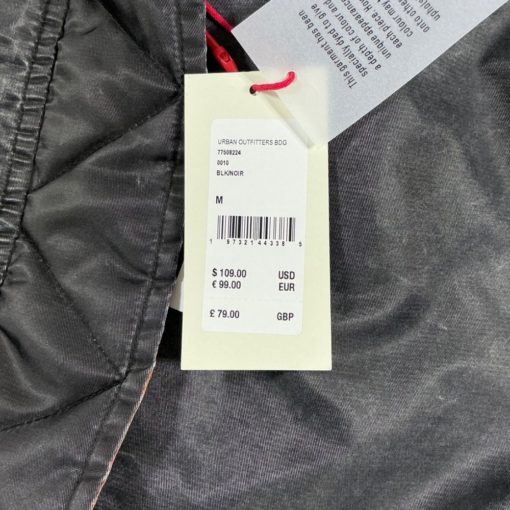 Urban Outfitters BDG Reversible Bomber Jacket Faded Black Orange Men M - Picture 2 of 5